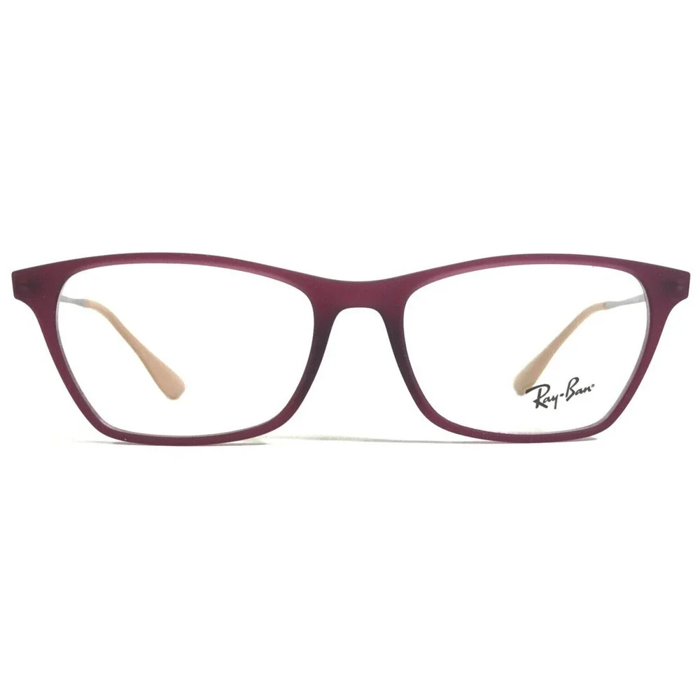 Ray-Ban Eyeglasses Frames RB7053F 5526 Purple Silver Rectangular 54-17-140